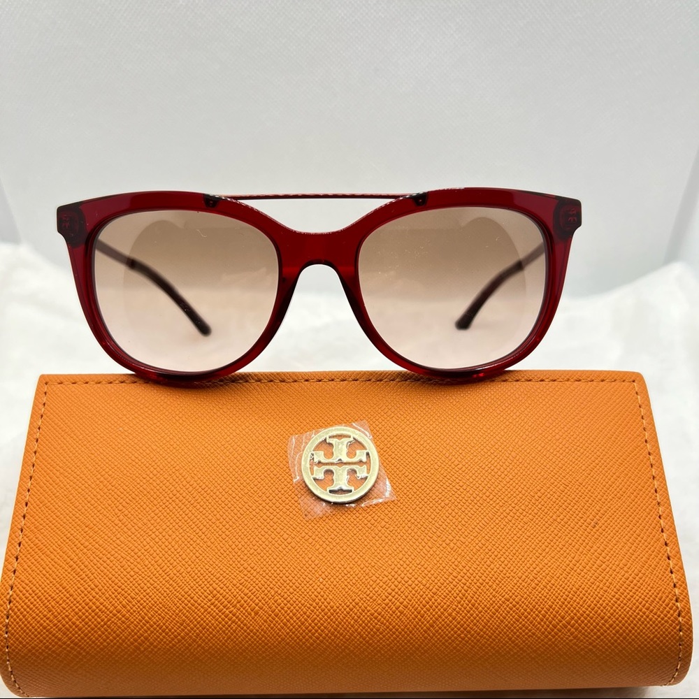 Tory Burch Sunglasses New Authentic Burgundy Red Sunglasses
